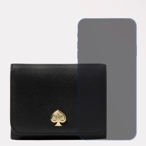 Kate Spade Kayla Black Pebbled Leather L- Zip Wallet - Picture 4 of 6